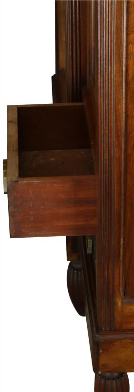 Armoire Art Deco 1920 Antique French Walnut Wood Bakelite Plastic Accents Mirror