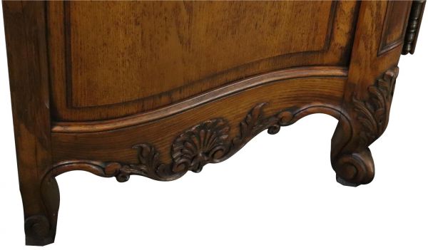 Sideboard Louis XV Rococo French Vintage 1930 Carved Oak 3-Door 3-Drawer