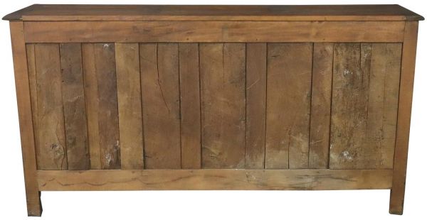 Sideboard Normandy Antique French 1890 Carved Walnut Flowers, 3-Door