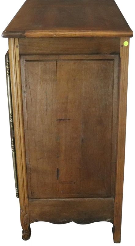 Sideboard Normandy Antique French 1890 Carved Walnut Flowers, 3-Door
