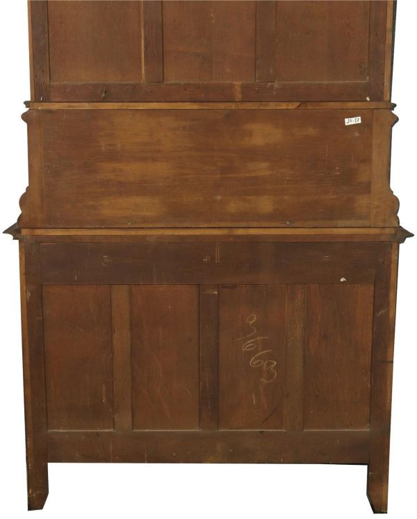 Buffet Louis XV Rococo 1900 Antique French Carved Walnut Glass Doors