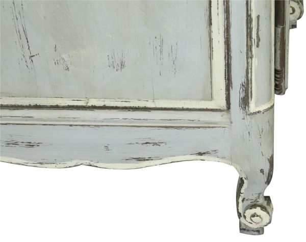 Sideboard French Country Farmhouse Oak Distressed Gray Painted Antique 1900