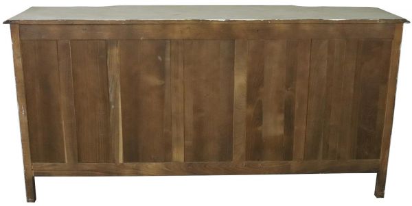 Sideboard French Country Farmhouse Oak Distressed Gray Painted Antique 1900
