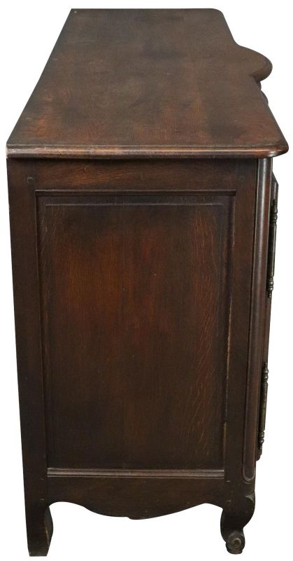 Antique French Sideboard Louis XV Rococo 1880 Oak 2-Drawer 3-Drawer