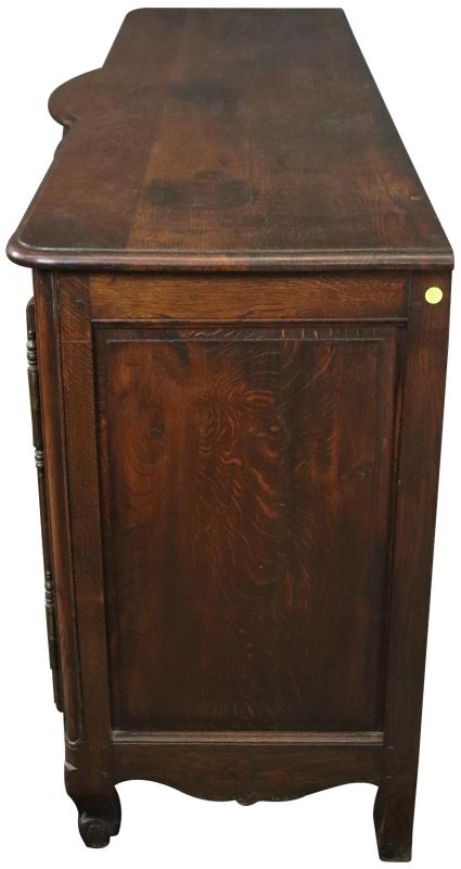 Antique French Sideboard Louis XV Rococo 1880 Oak 2-Drawer 3-Drawer