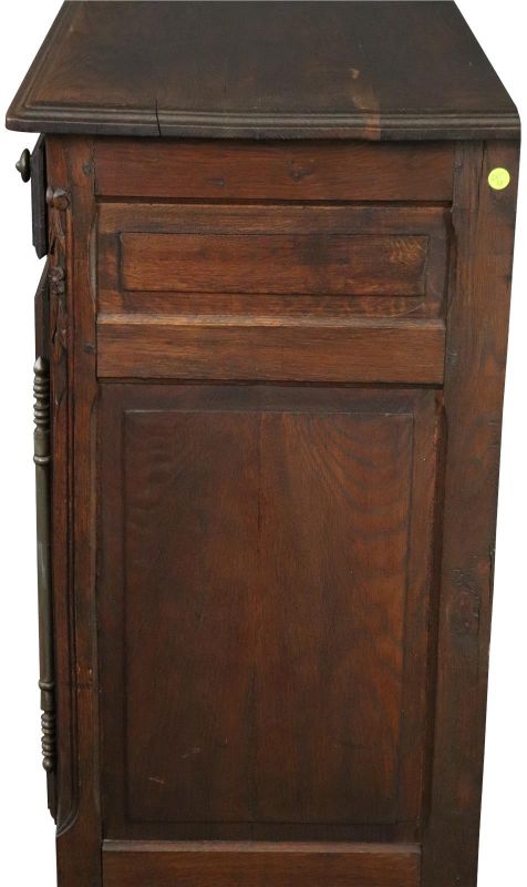 Sideboard Louis XV Rococo Vintage French 1950 Oak 3-Door 3-Drawer
