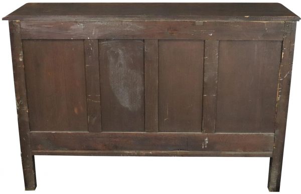 Sideboard Louis XV Rococo Vintage French 1950 Oak 3-Door 3-Drawer