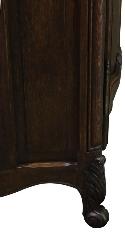 Sideboard Louis XV Rococo French Vintage 1950 Carved Oak 3-Door 3-Drawer