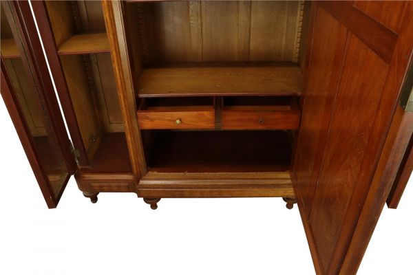 Armoire Louis XVI Antique French Mahogany Rosewood Inlay Satinwood Marquetry