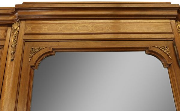 Armoire Louis XVI Antique French Mahogany Rosewood Inlay Satinwood Marquetry