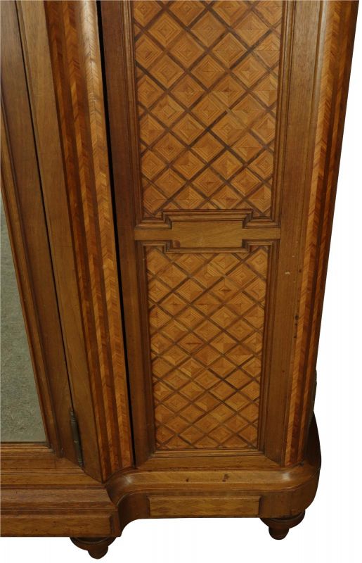 Armoire Louis XVI Antique French Mahogany Rosewood Inlay Satinwood Marquetry
