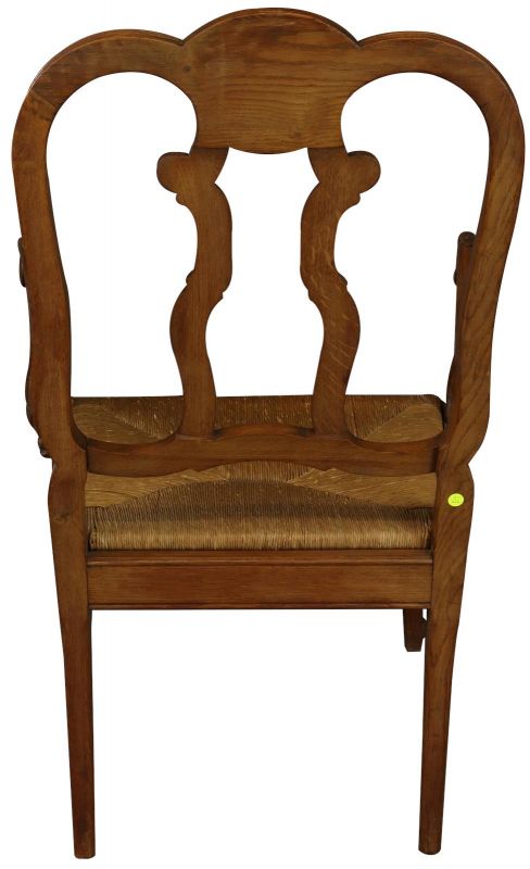 Desk and Chair Louis XV Rococo Vintage 1950 Oak Wood Office
