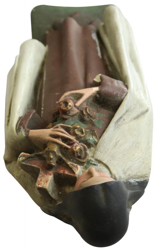 Sculpture Statue Religious St. Therese Saint Chalkware French 1900