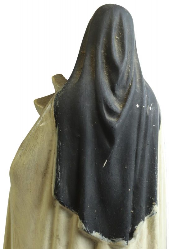 Sculpture Statue Religious St. Therese Saint Chalkware French 1900