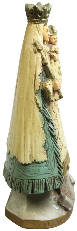 Antique Sculpture Statue Religious Madonna Chalkware