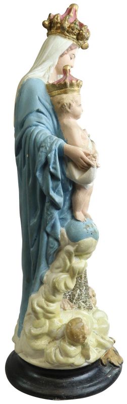 Sculpture Statue Religious Madonna Our Lady of Victory Chalkware 1900 22-149