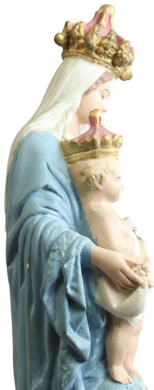 Sculpture Statue Religious Madonna Our Lady of Victory Chalkware 1900 22-149