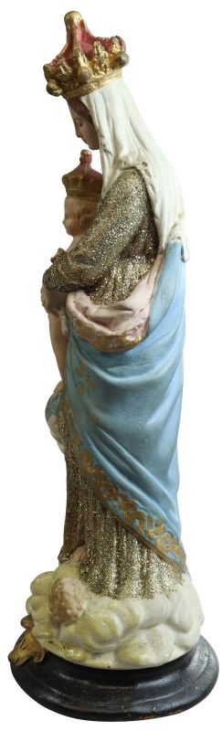 Sculpture Statue Religious Madonna Our Lady of Victory Chalkware 1900 22-149