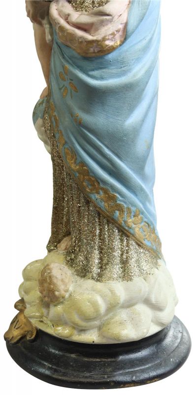 Sculpture Statue Religious Madonna Our Lady of Victory Chalkware 1900 22-149