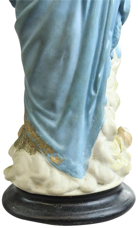 Sculpture Statue Religious Madonna Our Lady of Victory Chalkware 1900 22-149