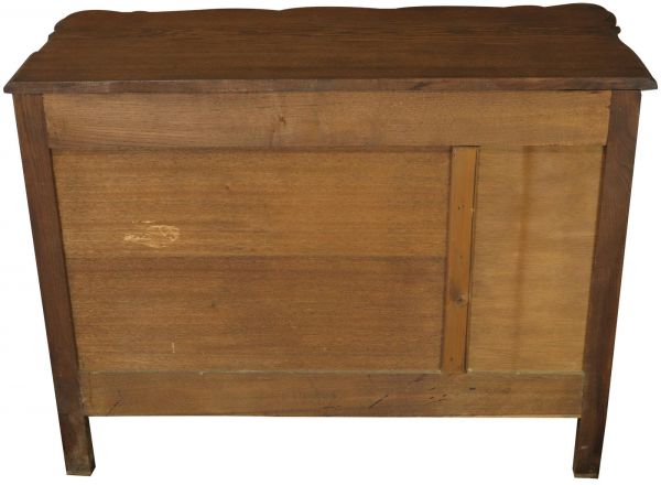 Chest of Drawers Louis XV French Rococo Oak Wood Vintage 1930, 3-Drawer