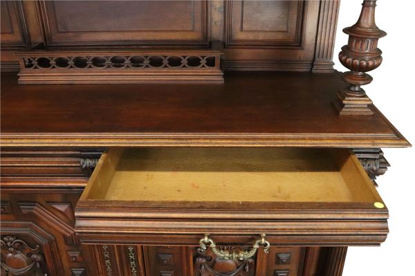 Buffet Henry II Renaissance Mahogany Mythology Juno Diana Artemis Hera Goddess