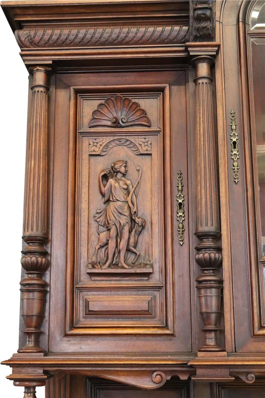Buffet Henry II Renaissance Mahogany Mythology Juno Diana Artemis Hera Goddess