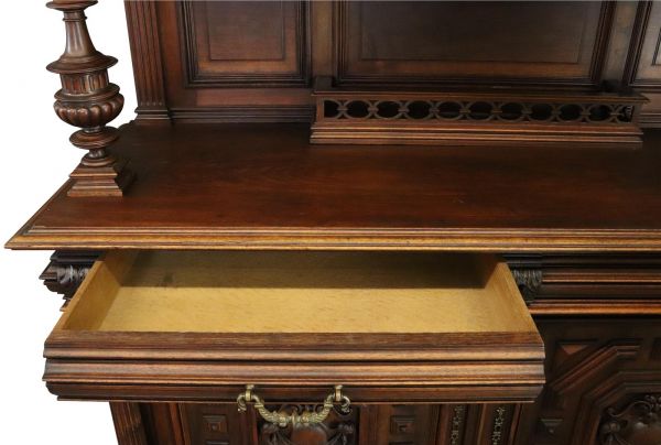 Buffet Henry II Renaissance Mahogany Mythology Juno Diana Artemis Hera Goddess