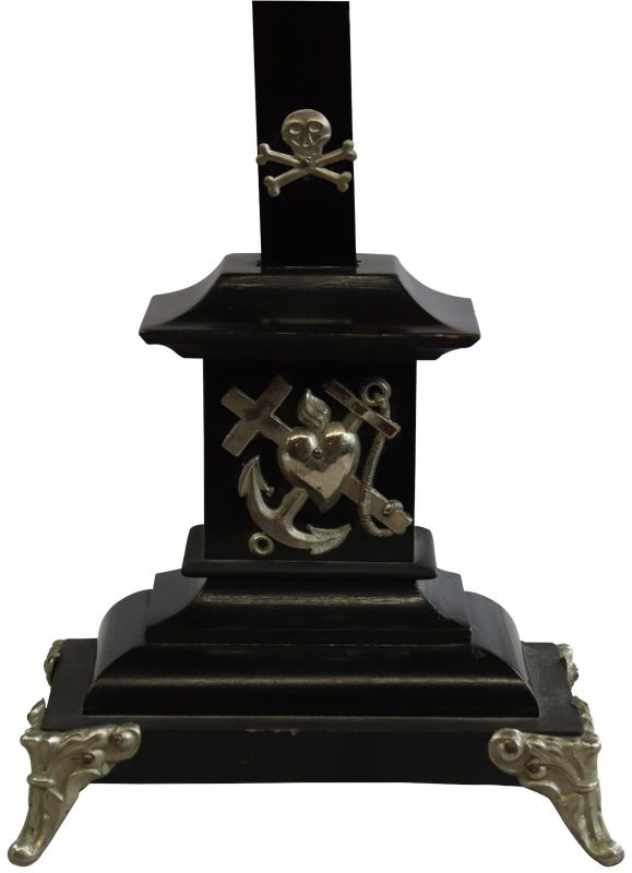 Crucifix Religious Anchor Skull Crossbones Sacred Heart Standing Cross Antique