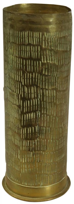 Shell Case Vase Trench Art Militaria Flowers Floral Brass 1917 Hand-Craft 22-211