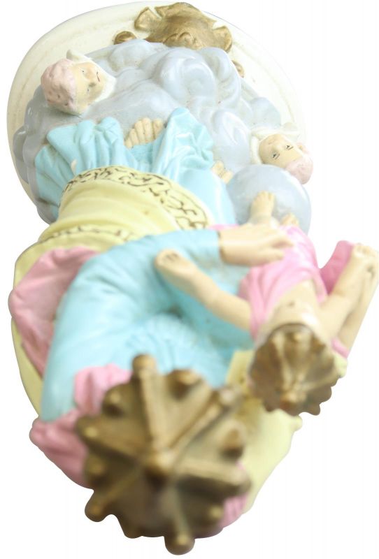 Sculpture Statue Religious Madonna Our Lady of Victory Chalkware French 1900