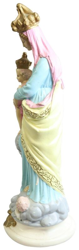 Sculpture Statue Religious Madonna Our Lady of Victory Chalkware French 1900
