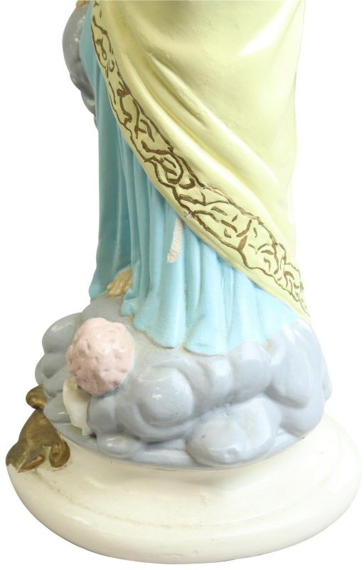Sculpture Statue Religious Madonna Our Lady of Victory Chalkware French 1900