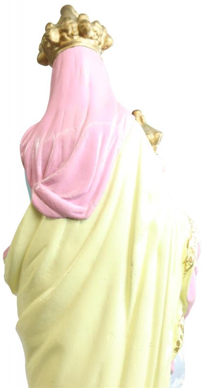 Sculpture Statue Religious Madonna Our Lady of Victory Chalkware French 1900 