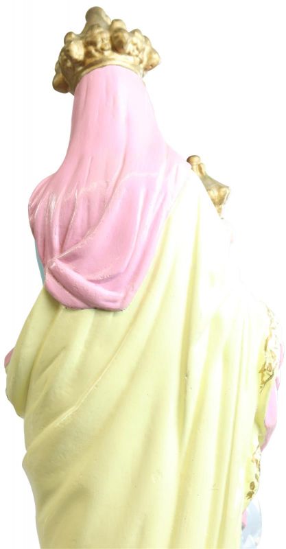 Sculpture Statue Religious Madonna Our Lady of Victory Chalkware French 1900