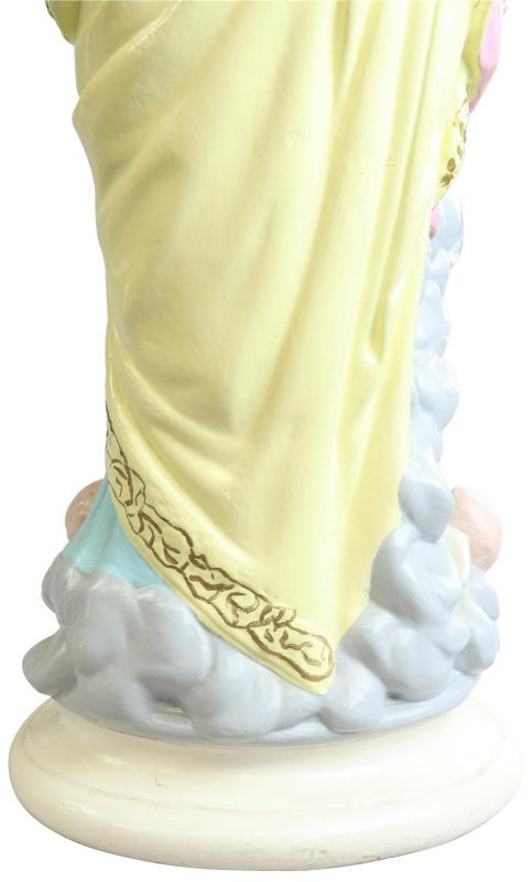 Sculpture Statue Religious Madonna Our Lady of Victory Chalkware French 1900