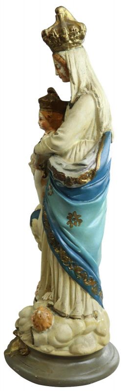 Sculpture Religious Madonna Our Lady of Victory Antique French Chalkware Statue
