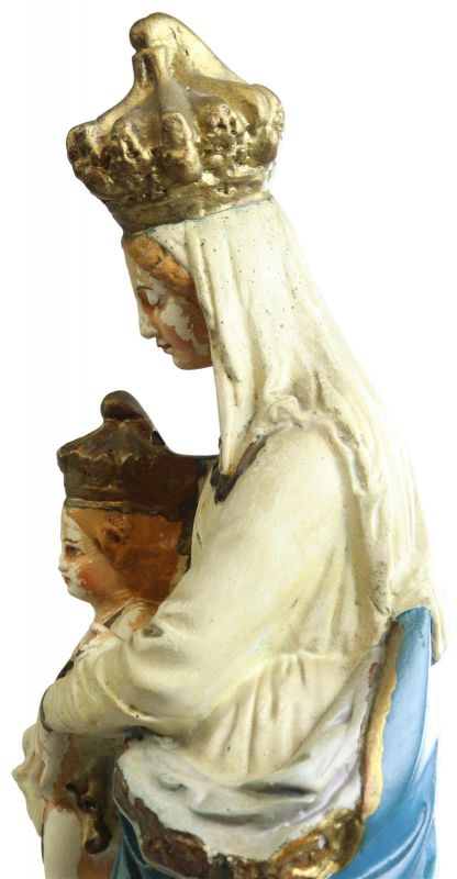 Sculpture Religious Madonna Our Lady of Victory Antique French Chalkware Statue