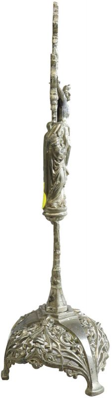 Crucifix Religious Gothic Styling Mary and John Pelican Bird Nickel Metal 22-256