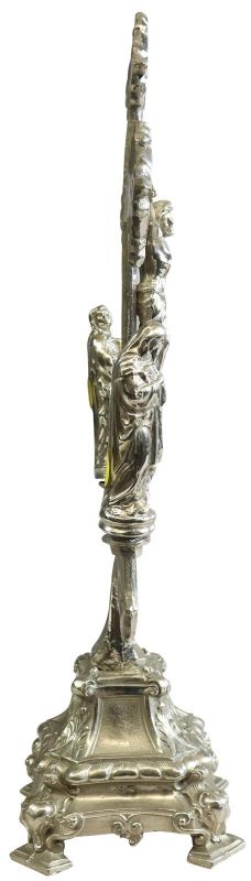 Antique Crucifix Cross Religious Gothic Styling Mary and John Bronze Gold Metal