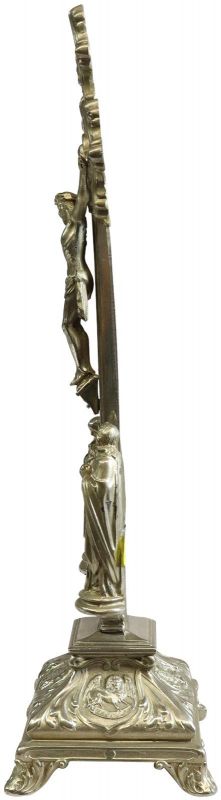 Antique Crucifix Cross Religious Rococo Styling Sacred Heart Immaculate Mary