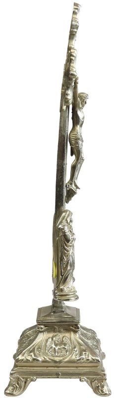 Antique Crucifix Cross Religious Rococo Styling Sacred Heart Immaculate Mary