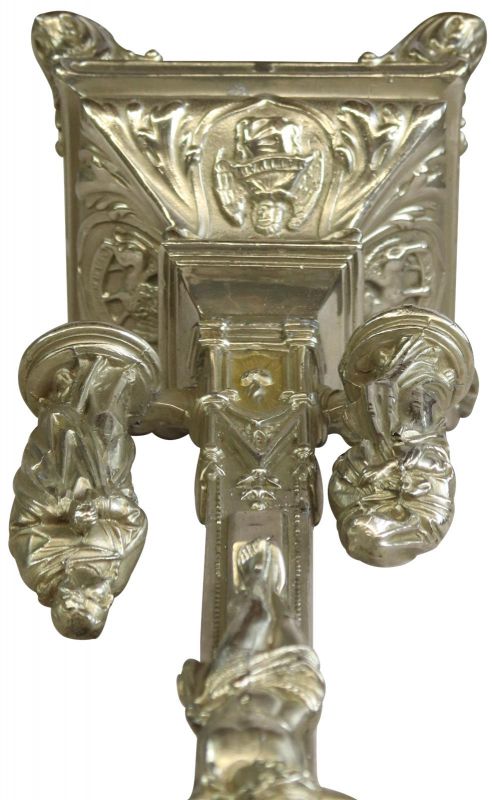 Antique Crucifix Cross Religious Rococo Styling Sacred Heart Immaculate Mary