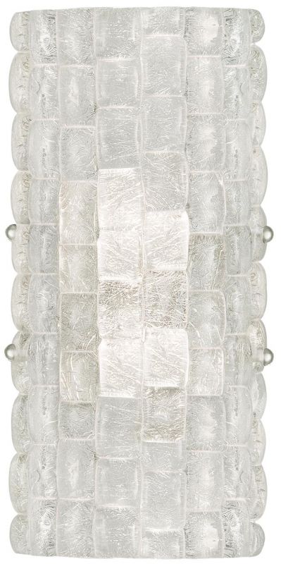 CONSTRUCTIVISM Sconce Wall 2-Light Moonlit Mist Clear Silver Leaf Polished