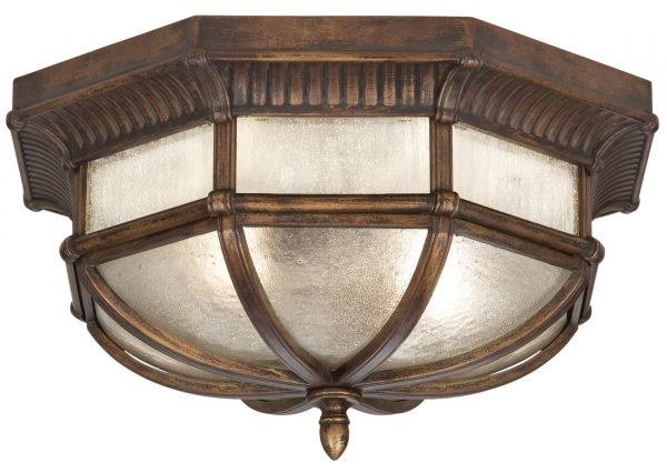 HOLLAND PARK Flush-Mount Light Fixture Hexagonal 2-Light Antique Bronze