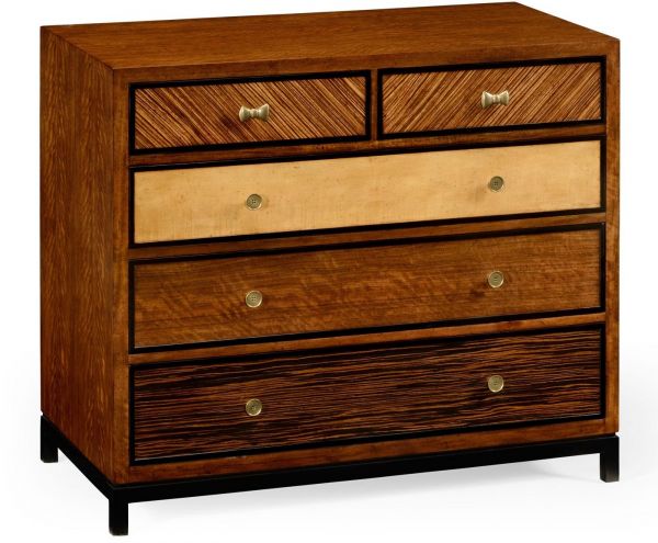JONATHAN CHARLES ALEXANDER JULIAN Chest of Drawers Light Walnut Marquetry Cast