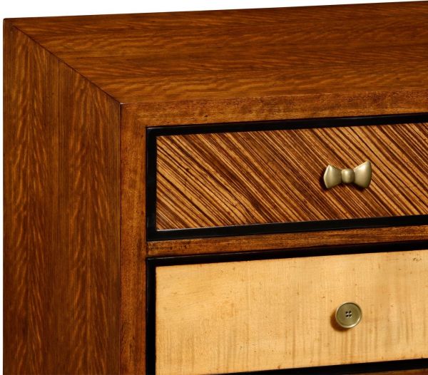 JONATHAN CHARLES ALEXANDER JULIAN Chest of Drawers Light Walnut Marquetry Cast