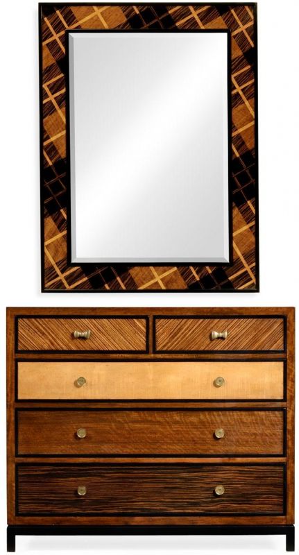 JONATHAN CHARLES ALEXANDER JULIAN Chest of Drawers Light Walnut Marquetry Cast