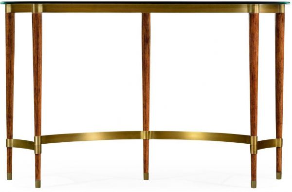 JONATHAN CHARLES COSMO Console Contemporary Distinct Geometric Grain Curved