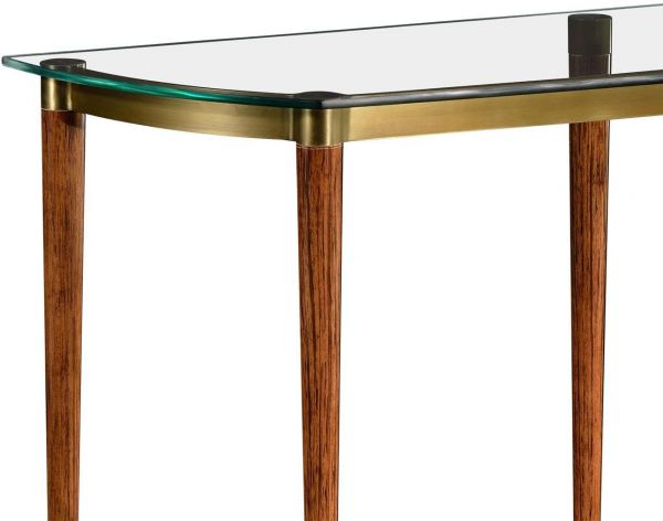 JONATHAN CHARLES COSMO Console Contemporary Distinct Geometric Grain Curved